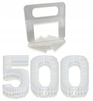 500 Klipsów System Do Poziomowania Płytek 1.0 Mm