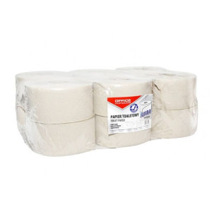 Papier toaletowy szary /12 Office Jumbo 1-warstwowy, makulaturowy,120m