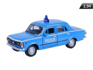 AUTO Model 1:34, PRL FIAT 125p MILICJA, niebieski