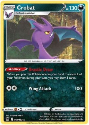 Crobat - 91/163 - Holo Rare - Pokemon