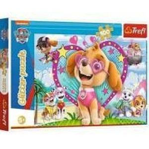 Puzzle trefl 14818 100 glitter psi patrol