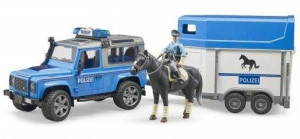 Bruder 02588 Land Rover Policyjny Z Przyczepą