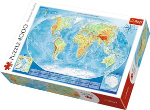 Puzzle Trefl 4000 45007 Fizyczna Mapa Świata