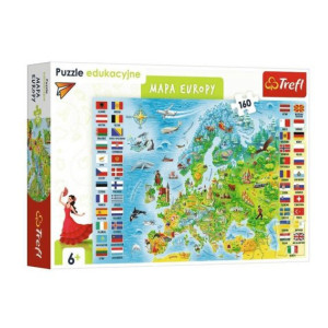Puzzle Trefl 160 15558 Edukacyjna Mapa Europy
