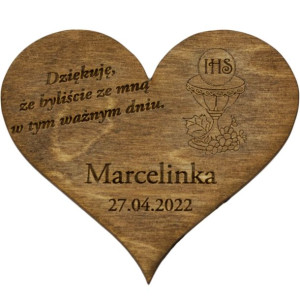 Podziękowanie Dla Gości Komunia Serce Magnes Eko