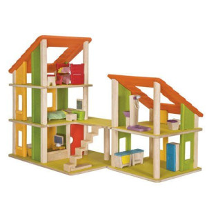 Domek dla lalek z mebelkami, Plan Toys. Uwaga - Opakowanie zastępcze!