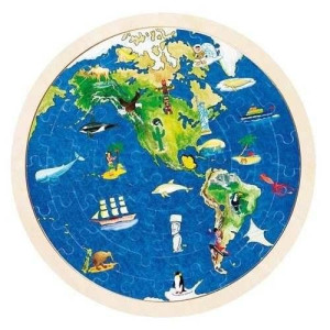 Puzzle wzór mapa Świata, Goki 57666, 57 elem.