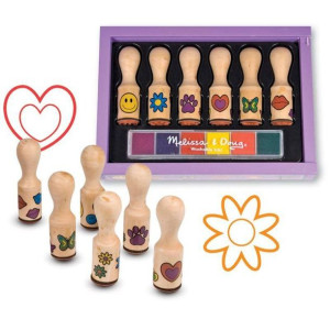 Melissa and Doug, Drewniane Stempelki Happy, 4+, MD12407