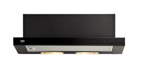 Okap teleskopowy Beko CTB 6250 B (420 m3/h  600mm  kolor czarny, front czar