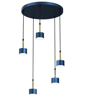 Niebiesko-złota lampa wisząca nad stół - N023-Circile
