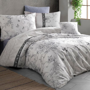 Pościel bawełniana ALEGRA GREY/200x220 COTTONLOVE EXCLUSIVE