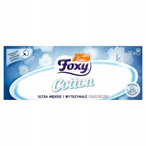 Foxy, Cotton, chusteczki higieniczne, 10 paczek