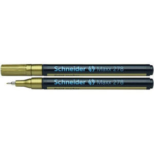 Pisak z farbą Schneider 278  0,8 mm złoty