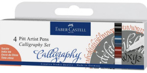 Pisaki do kaligrafii Faber Castell Pitt Artist PEN C India 4k