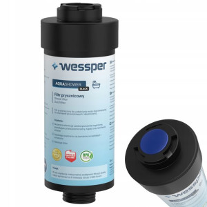 Filtr Do Prysznica Wessper Aquashower Czarny Mat