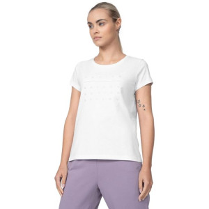 T-shirt damski 4F  H4L22 TSD013 biały