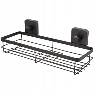 Półka łazienkowa wisząca czarna metalowa loft