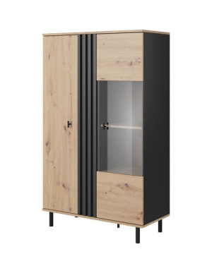 Dwudrzwiowa witryna NOVA 165cm z lamelami