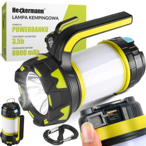 Latarka Akumulatorowa Szperacz Led Powerbank Usb