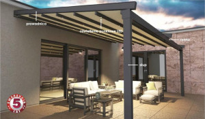 Pergola tarasowa ogrodowa antracyt 9x6,5 900x650