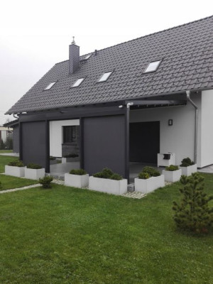 Pergola tarasowa ogrodowa antracyt 3x5 300x500