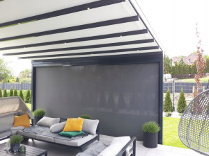 Pergola tarasowa ogrodowa antracyt 3x6 300x600