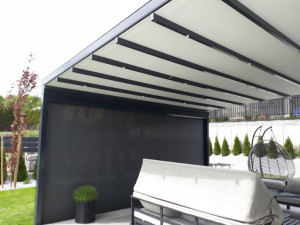 Pergola tarasowa ogrodowa antracyt 4x3 400x300
