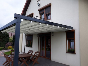 Pergola tarasowa ogrodowa antracyt 5x5 500x500