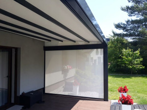 Pergola tarasowa ogrodowa antracyt 6x5 600x500