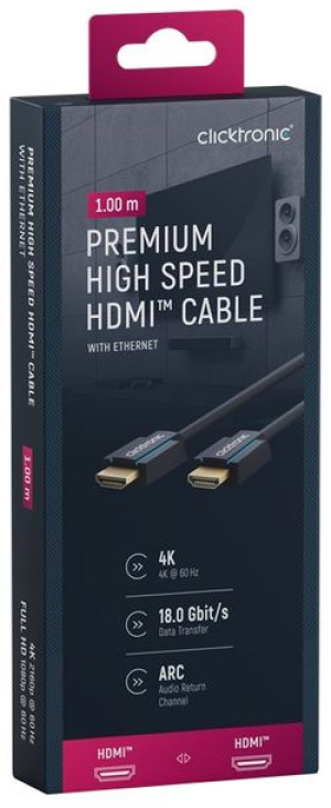 Clicktronic Kabel Hdmi 2.0 4k 60hz 1m