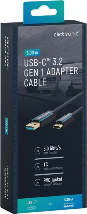 Clicktronic Kabel Usb 3.0 - Usb-c 3m