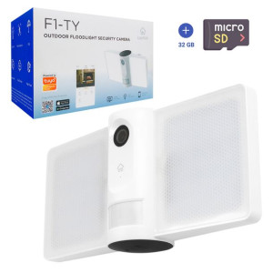 Smart kamera WiFi Laxihub F1-TY z lampą + karta 32