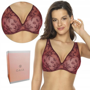 Biustonosz braletka GAIA 1032 JENNY, bordowy, 75E
