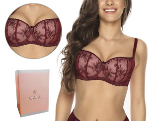 Biustonosz full cup GAIA JESSI 1036, Bordo, 80H