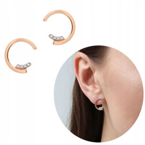 Kolczyki złocone koło kółko sztyft srebro 925