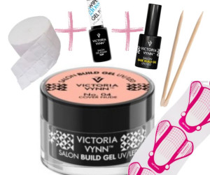Zestaw Victoria Vynn żel 15ml 04 cover nude + Top No Wipe + Baza + gratisy!