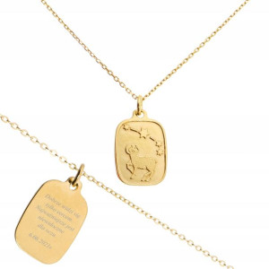 Naszyjnik pozłacany znak zodiaku Baran złoty 925