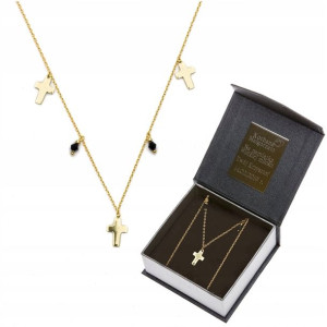 Łańcuszek srebrny złocony pr.925 typu choker