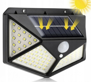 Lampa Solarna 100 Led Kinkiet Smd Czujnik Ruchu