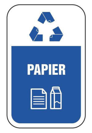 Naklejka do segregacji odpadów 10x15 PAPIER