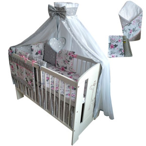 Łóżeczko żyrafka safari materacyk pościel minky 23 elementy
