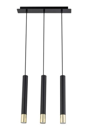 Sigma Lampa Wisząca Sopel Grand 3 Czarny Złoty 33395