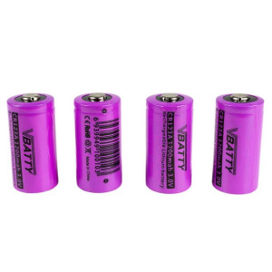 4x bateria akumulator CR 123 a 3.0 V 1200 mAh nowy RCR 16340 CR-17345