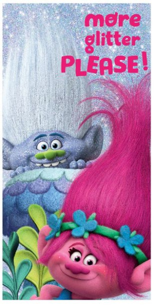 Ręcznik dziecięcy  TROLLS 70x 140 cm Microfibra Szybkoschnący