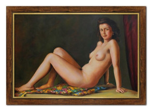 Obraz olejny ręcznie malowany 72x102 Akt