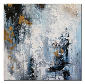 Obraz olejny ręcznie malowany 100x100cm Abstrakcja