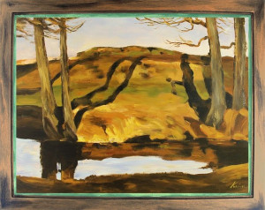 Obraz olejny ręcznie malowany 101x71 cm Krajobraz