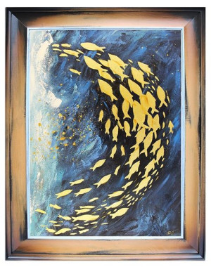 Obraz olejny ręcznie malowany 75x105 cm Abstrakcja