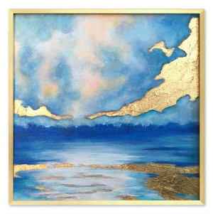 Obraz olejny ręcznie malowany 63x63cm Abstrakcja