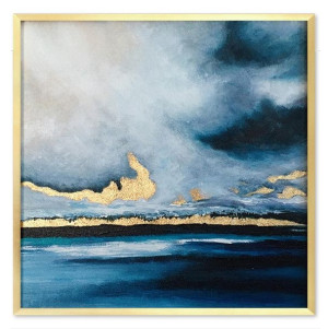 Obraz olejny ręcznie malowany 63x63cm Abstrakcja